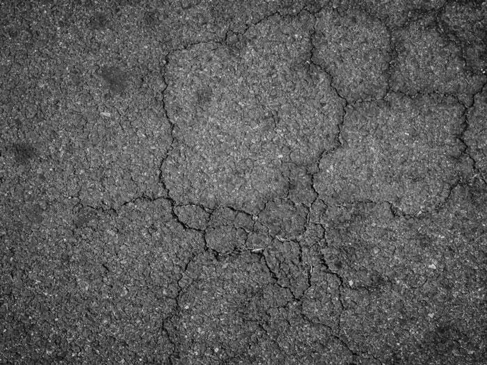 asfalt craquelé