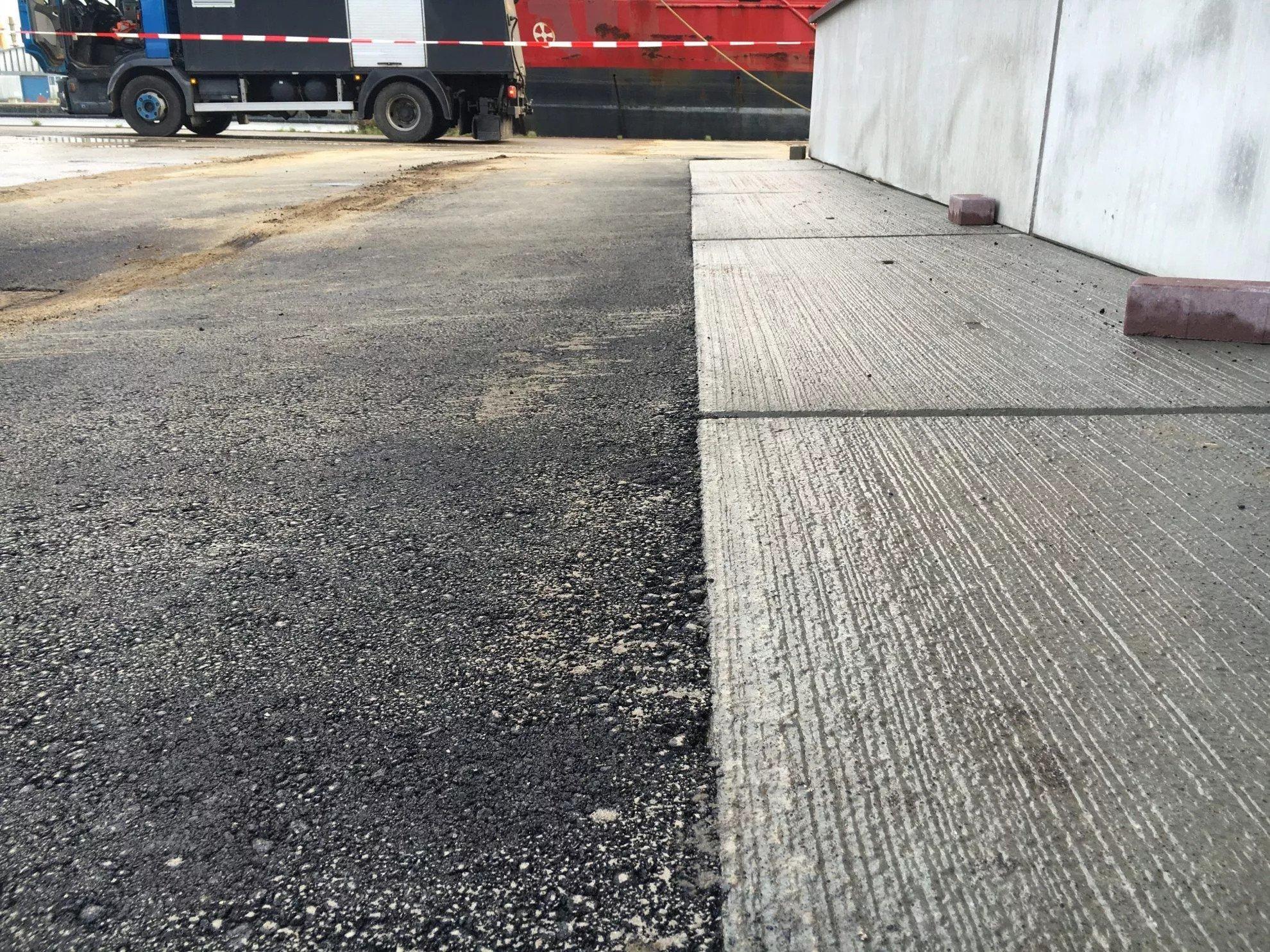 Asfalt verzakking repareren